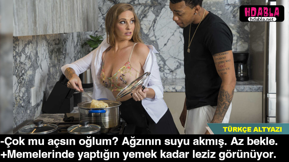 Karım evde yokken bana yemek yapan kaynanama hallendim